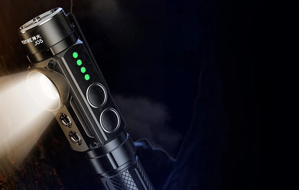 Zseblámpa Superfire J05 – 380+450 lm, 4 mód – CRI ≥95% a pontos színekért