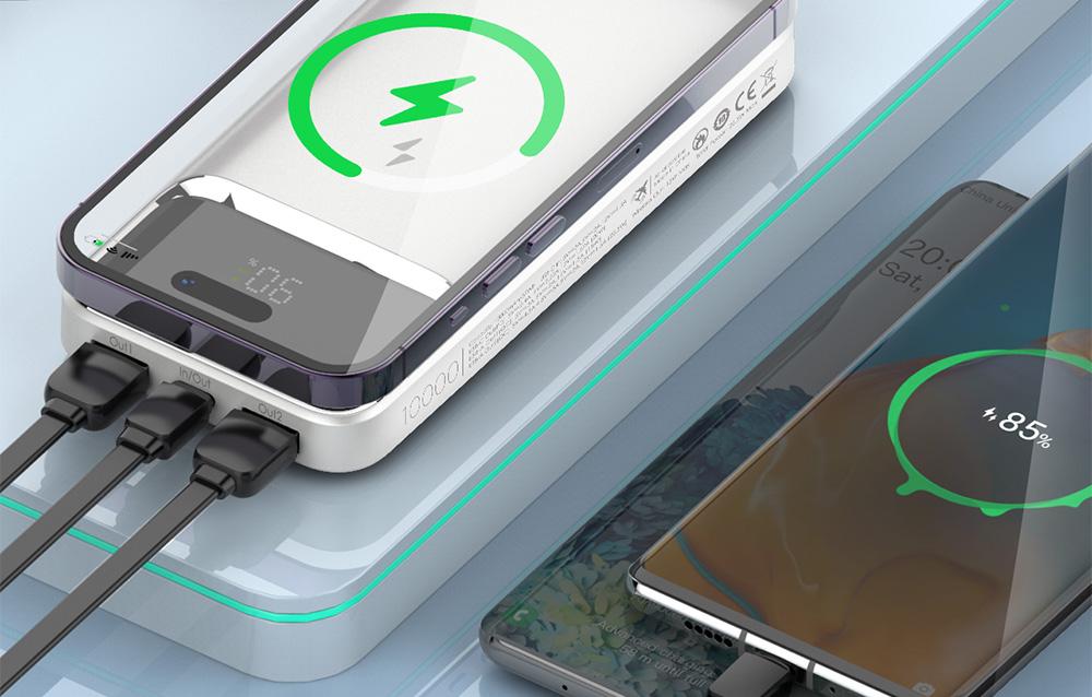 LDNIO PQ11 10000mah powerbank, 15W - fehér
