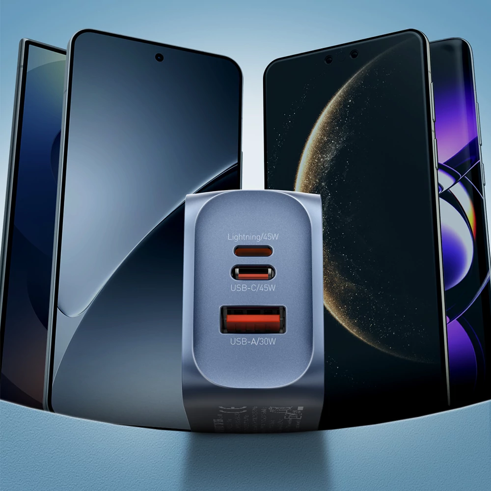 LDNIO Q6 GaN 45W EU csatlakozós hálózati töltő (kék) – USB-A 30 W és univerzális töltés