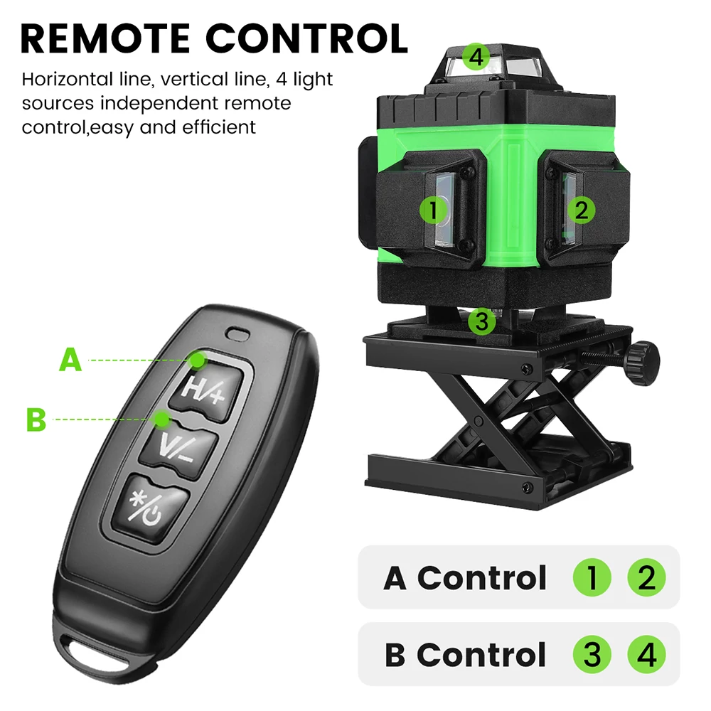 MUSTOOL 4D 16 Line Green Laser Level – Érintőképernyő