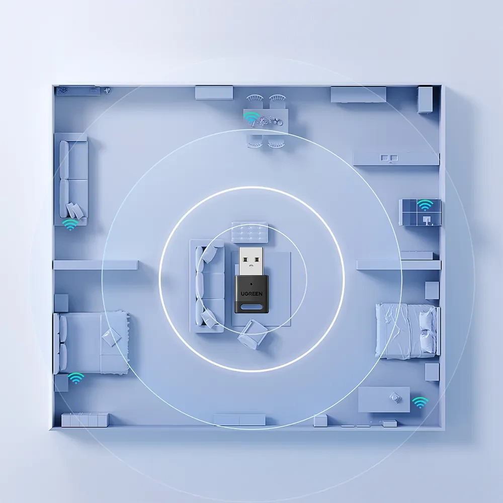 UGREEN CM748 Bluetooth adapter - széles hatótávolság több szobán át