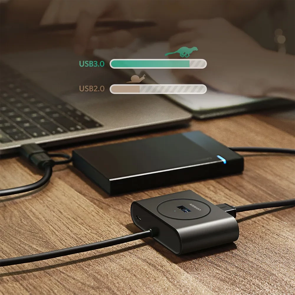 UGREEN CR113 USB 3.0 hub - Kialakítás és portok