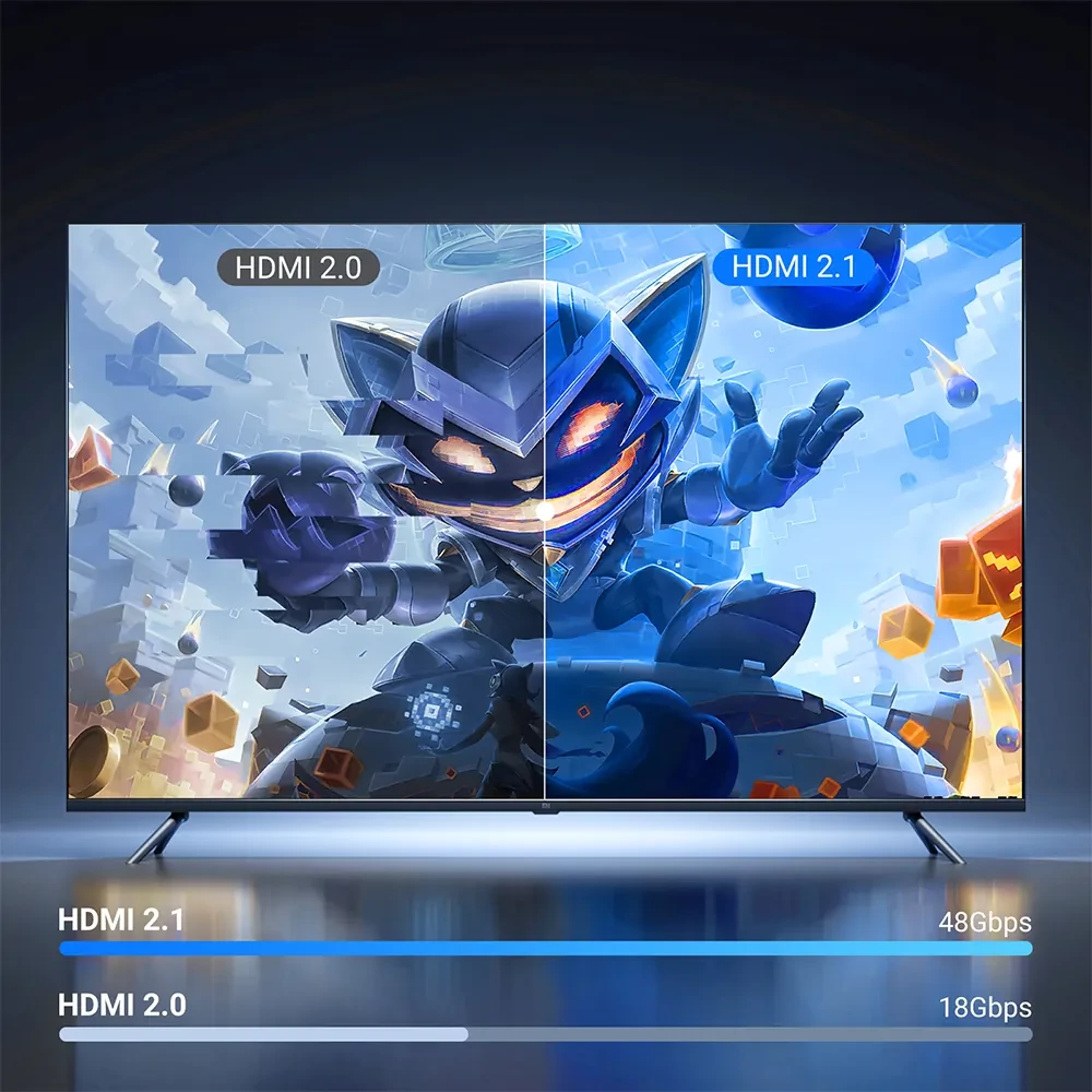 UGREEN HD140 HDMI kábel - HDMI 2.1 vs 2.0 sávszélesség összehasonlítás