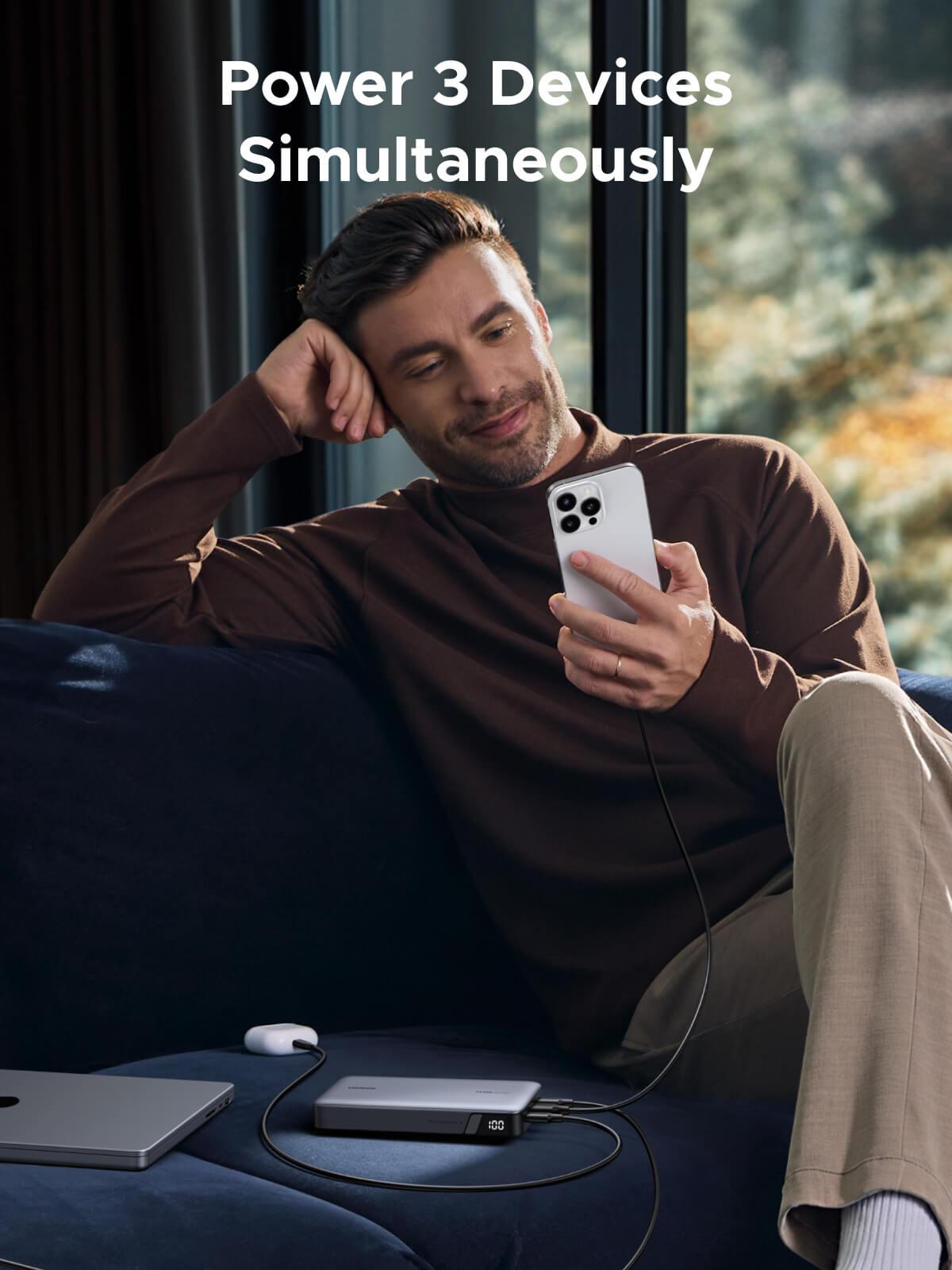 UGREEN Nexode powerbank – Szimultán töltés