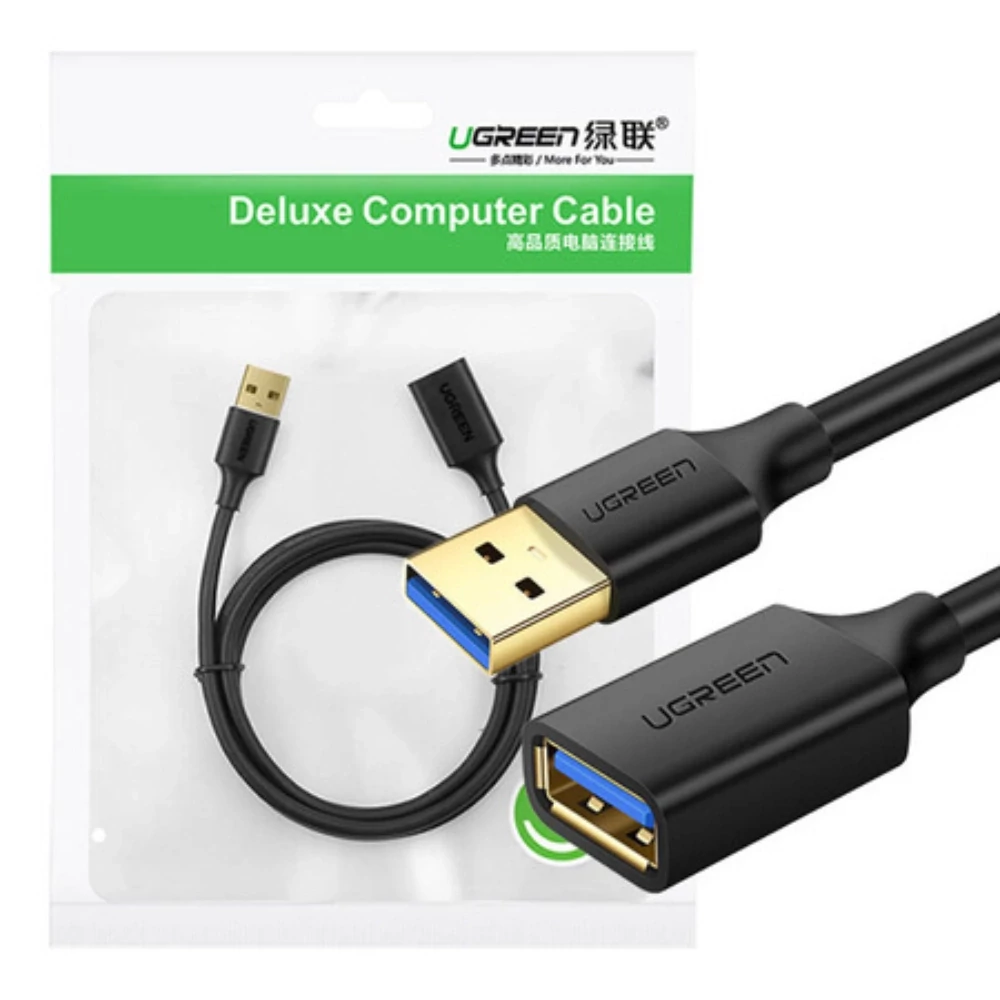 UGREEN USB 3.0 hosszabbító kábel 3 m – US129 (fekete) – USB-A apa–anya hosszabbító