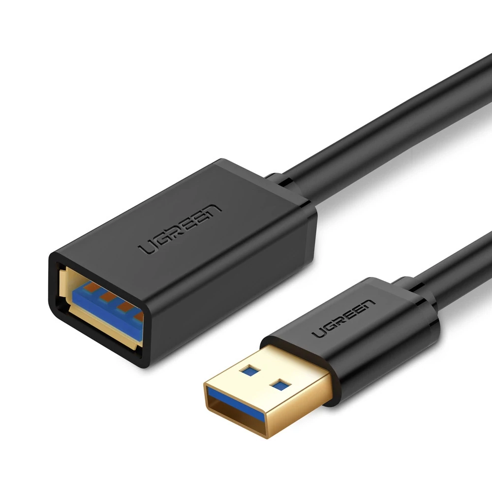 UGREEN USB 3.0 hosszabbító kábel 3 m – US129 (fekete) – Tartós kialakítás, hosszú élettartam