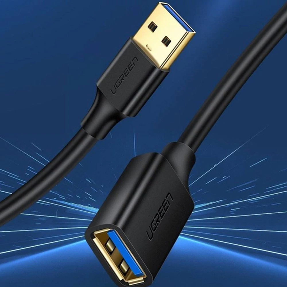 UGREEN USB 3.0 hosszabbító kábel 3 m – US129 (fekete) – Széleskörű kompatibilitás