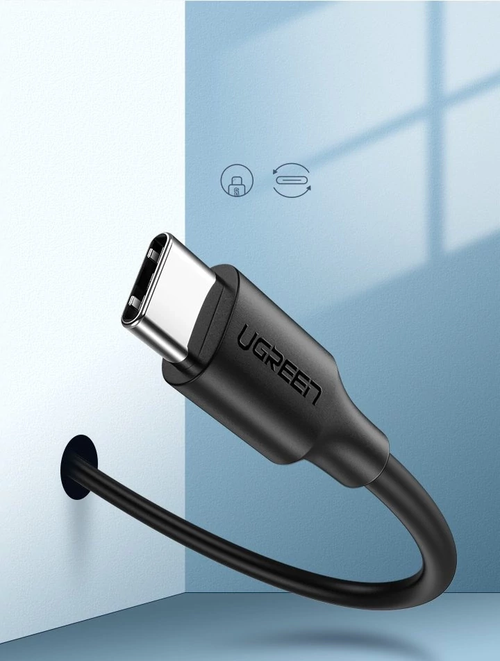UGREEN USB-A to USB-C Fast Charging Cable – Tartós és hajlékony kialakítás