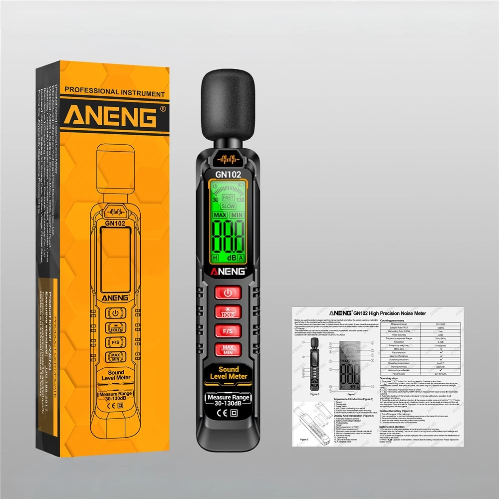 ANENG GN102 digitális zajszintmérő