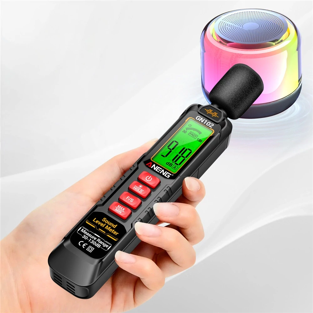 ANENG GN102 digitális zajszintmérő – Szélvédő szivacs és érzékeny szenzor