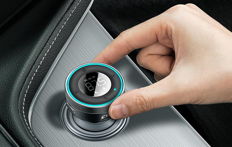 FM adó Baseus Enjoy Car, Bluetooth 5.0, microSD, AUX (fekete)
