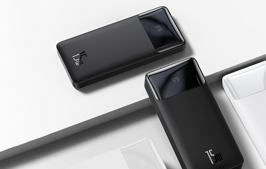 Powerbank Baseus Bipow 10000mAh, 2xUSB, USB-C, 15W (fekete)