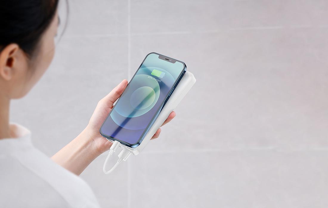 Powerbank Baseus Bipow 30000mAh, 2xUSB, USB-C, 15W (fehér)