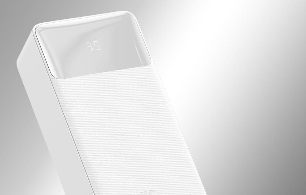 Powerbank Baseus Bipow 30000mAh, 2xUSB, USB-C, 15W (fehér)