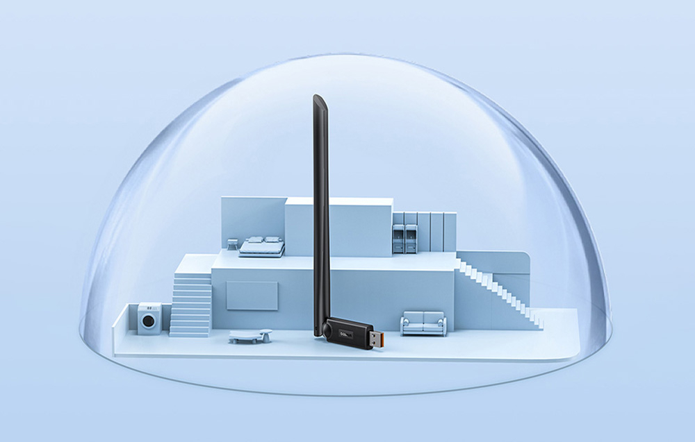 Baseus WiFi adapter, 2,4GHz és 5Ghz - Fekete