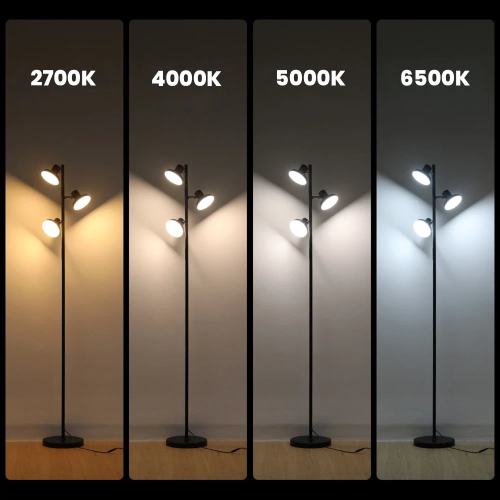 BlitzWill 3 fejes LED állólámpa mágneses távirányítóval, memória funkcióval, állítható fényerő és színhőmérséklettel – 2700–6500 K színhőmérséklet