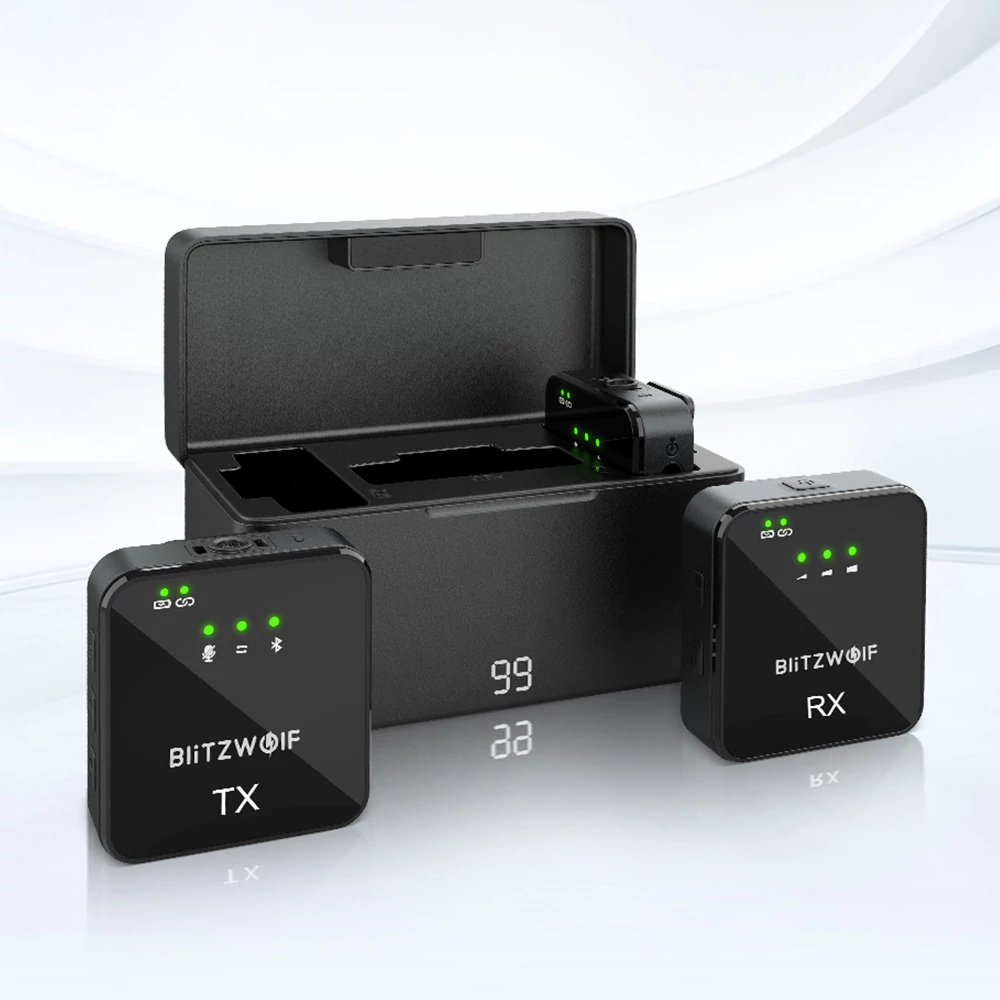 BlitzWolf BW-SX63 vezeték nélküli Mikrofon klip mikrofonnal
