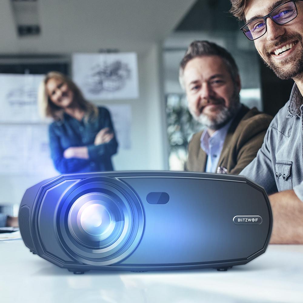 BlitzWolf BW-VP13 1080P projektor Dual wifivel, Bluetooth kapcsolattal és telefonos kijelző tükrözéssel