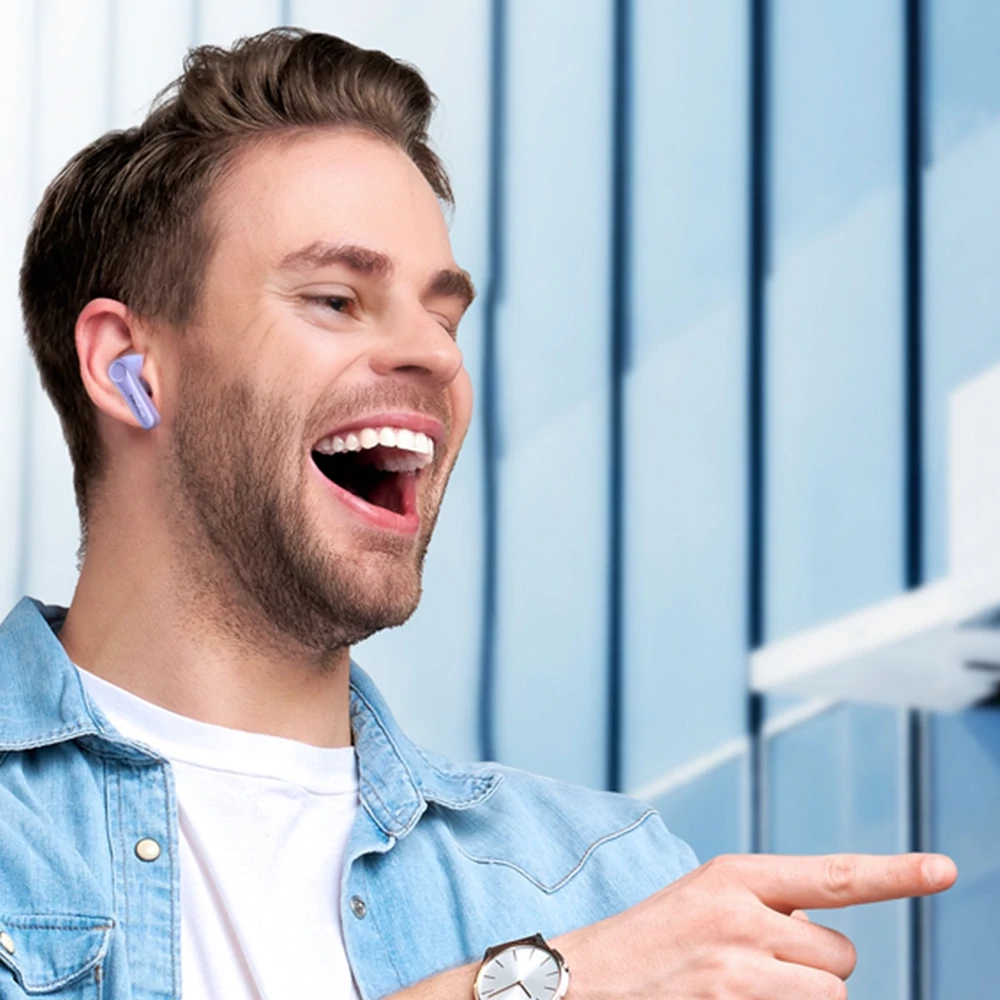 EarFun Air Pro 4 teljesen vezeték nélküli fülhallgató zajszűréssel, 6 beépített mikrofonnal, 52 órás lejátszási idővel - Lila (TW600-V)