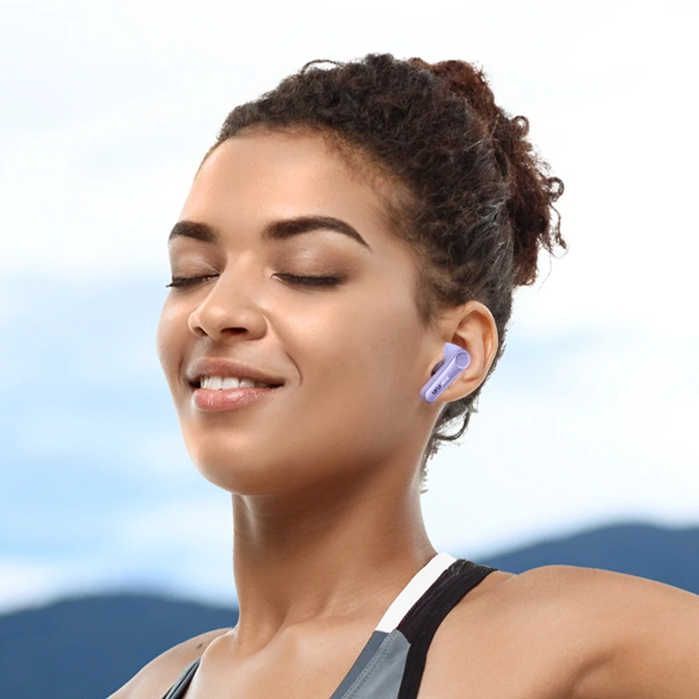EarFun Air Pro 4 teljesen vezeték nélküli fülhallgató zajszűréssel, 6 beépített mikrofonnal, 52 órás lejátszási idővel - Lila (TW600-V)