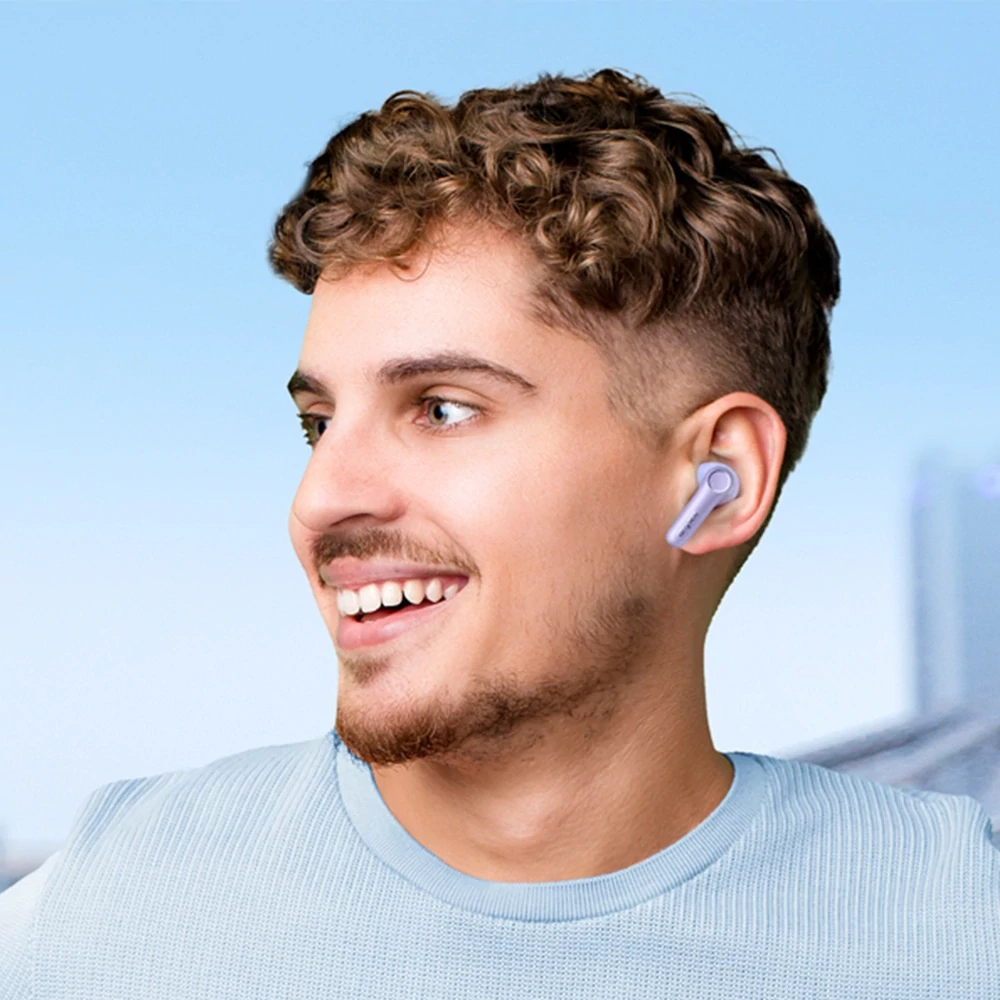 EarFun Air Pro 4 teljesen vezeték nélküli fülhallgató zajszűréssel, 6 beépített mikrofonnal, 52 órás lejátszási idővel - Lila (TW600-V)
