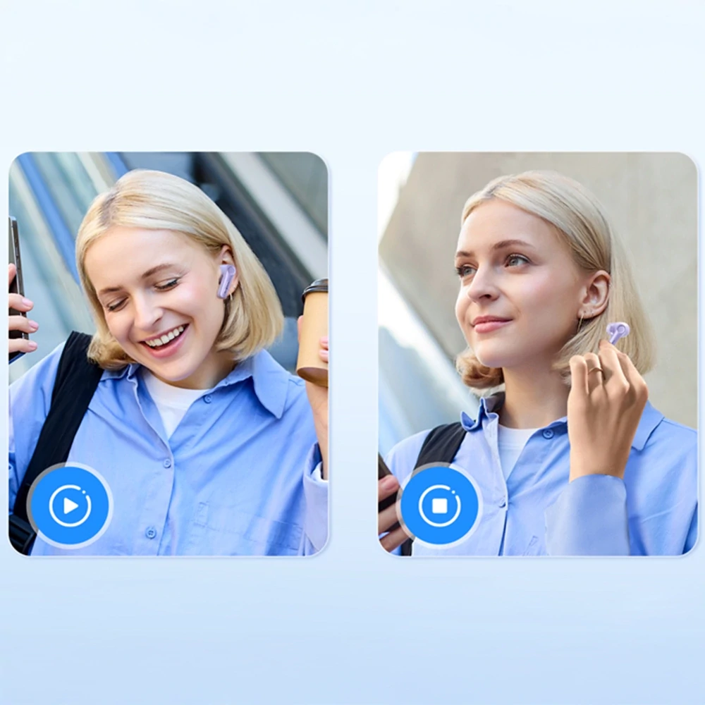 EarFun Air Pro 4 teljesen vezeték nélküli fülhallgató zajszűréssel, 6 beépített mikrofonnal, 52 órás lejátszási idővel - Lila (TW600-V)