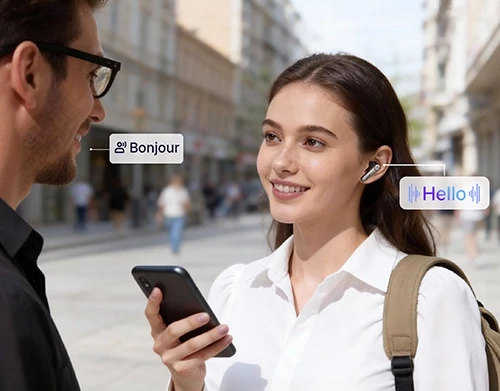 EarFun Air Pro 4+ zajszűrős fülhallgató, AI fordítással, 54 órás üzemidővel, LDAC, Auracast, Bluetooth 6.0 - Fekete