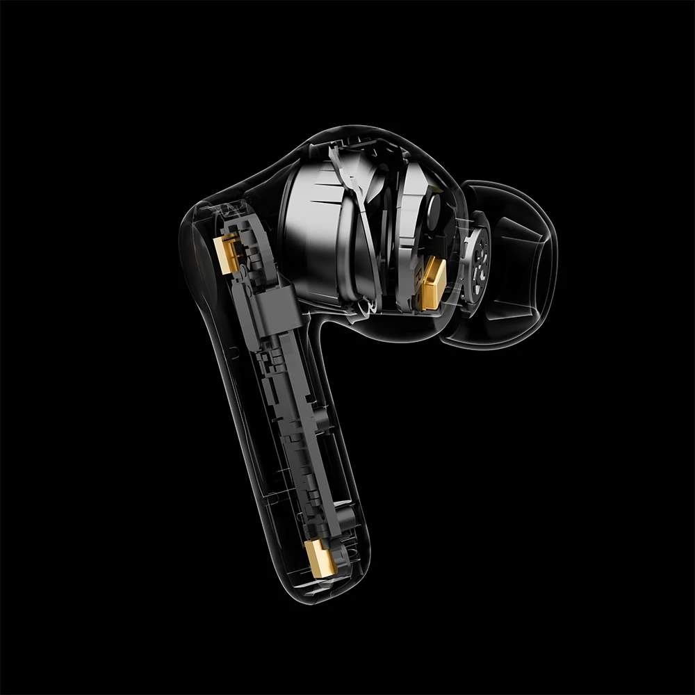 EarFun Air Pro 4+ zajszűrős fülhallgató, AI fordítással, 54 órás üzemidővel, LDAC, Auracast, Bluetooth 6.0 - Fekete