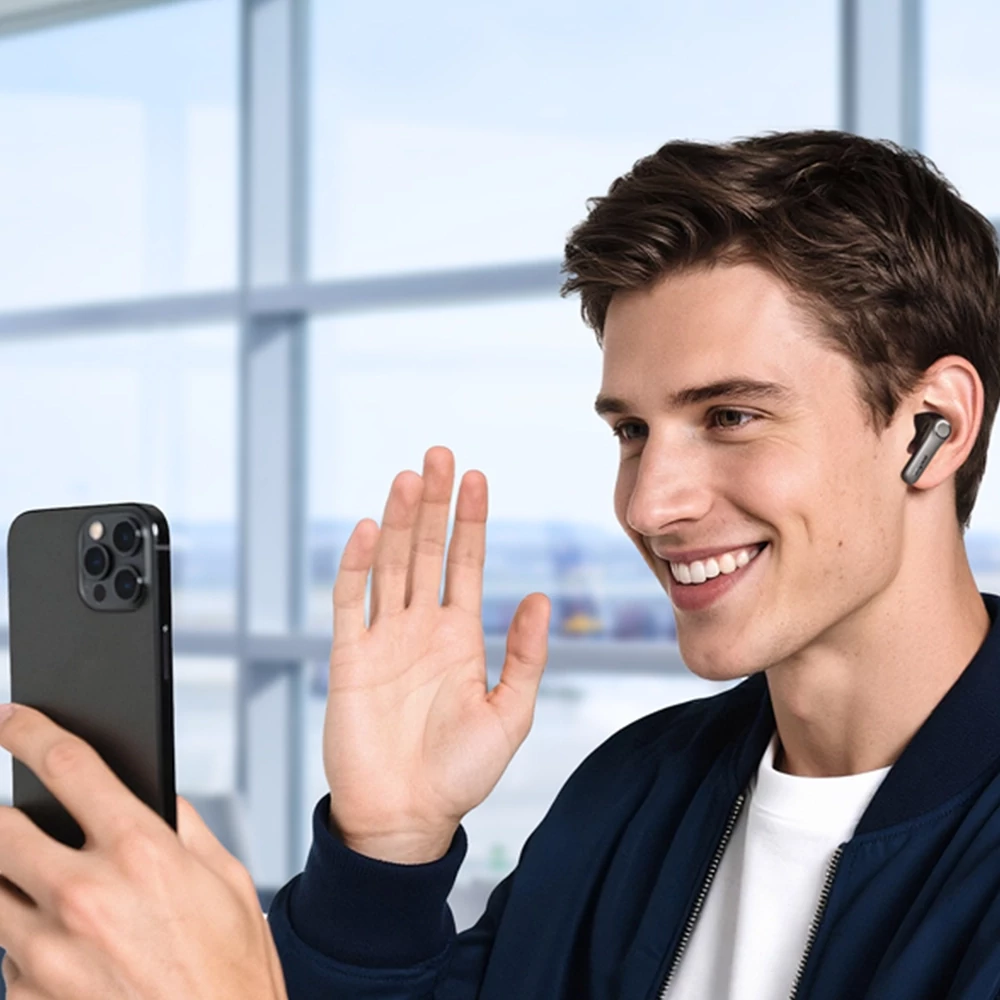 EarFun Air Pro 4+ zajszűrős fülhallgató, AI fordítással, 54 órás üzemidővel, LDAC, Auracast, Bluetooth 6.0 - Fekete