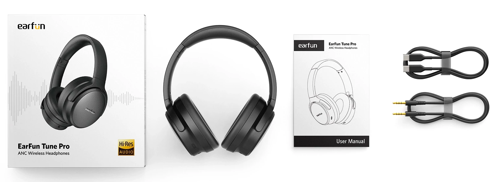 Earfun Tune Pro vezetéknélküli zajszűréses, dupla hangszórós fejhallgató