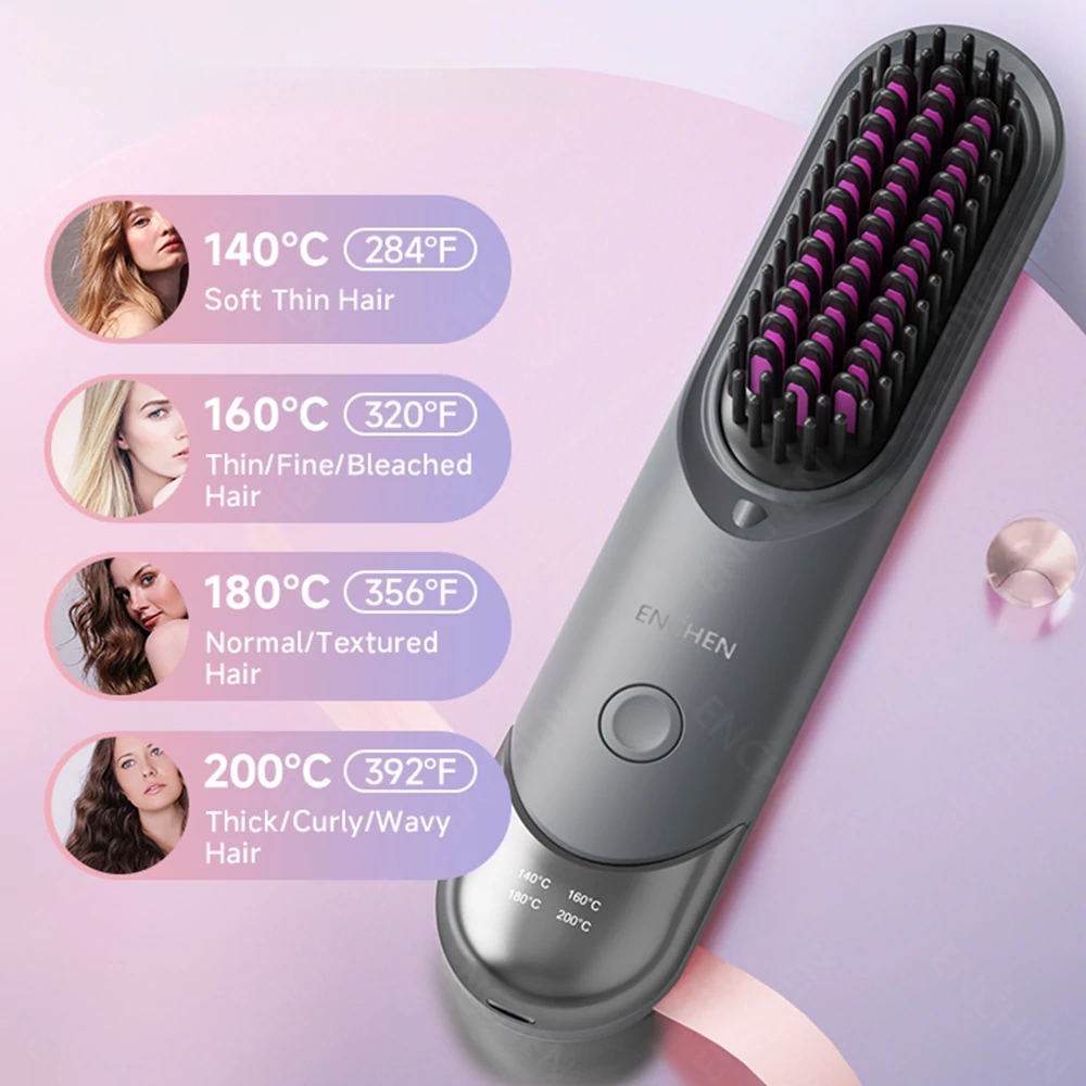 ENCHEN H100 hajsimító kefe – Hőmérséklet szabályozás