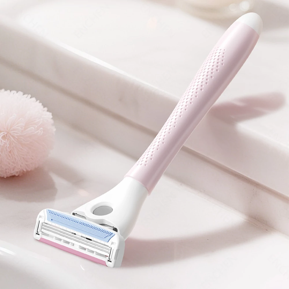 Xiaomi Enchen T30 kézi borotva 3 pengés borotvafejjel, csúszásmentes markolattal - Pink – Hárompengés borotvafej
