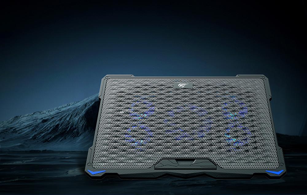 Havit laptop hűtőpad 5 beépített ventilátorral, 17 méretig