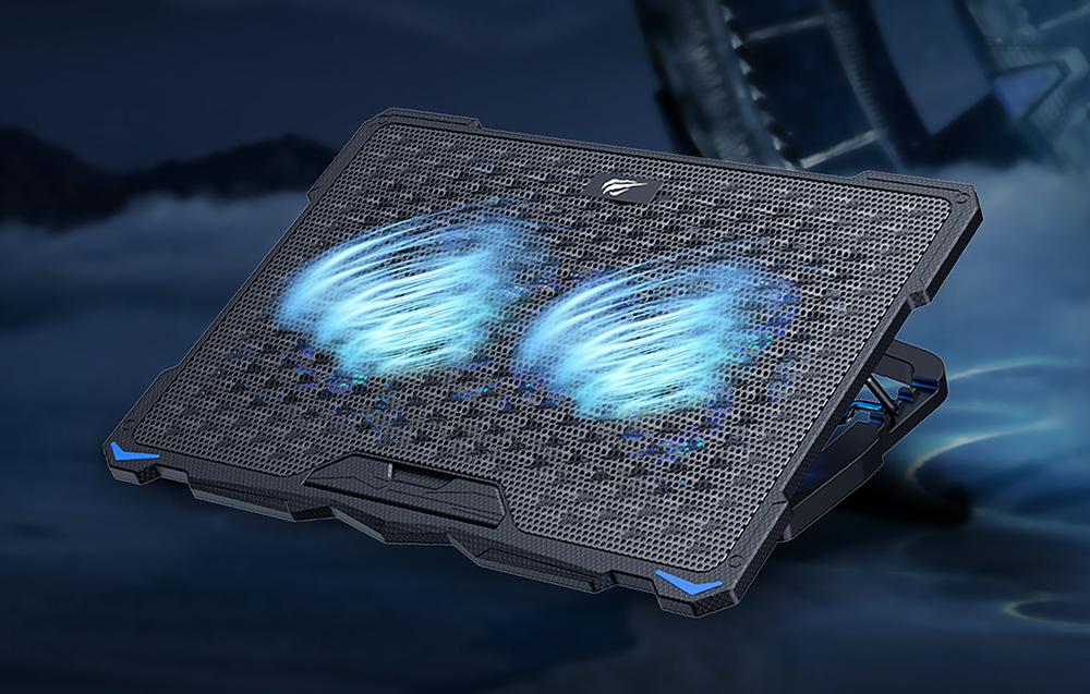 Havit laptop hűtőpad 5 beépített ventilátorral, 17 méretig