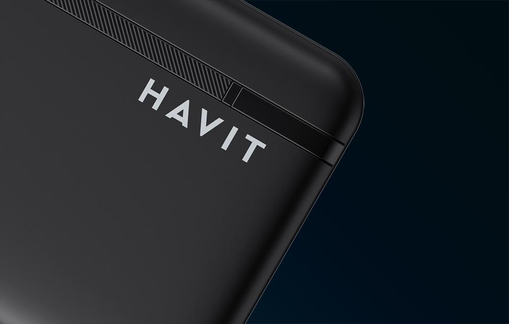 Havit 10000mAh powerbank, 2xUSB, USB-C, 22.5W (fekete)