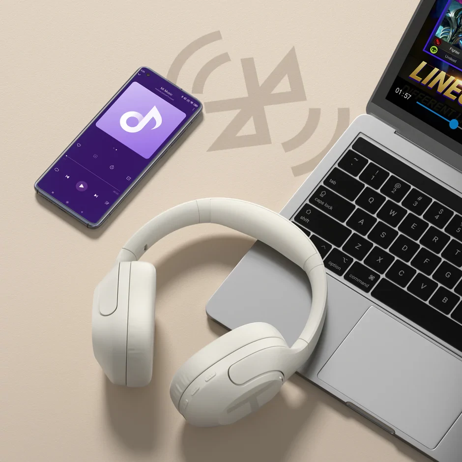 Xiaomi Haylou S35 vezeték nélküli fejhallgató, ANC (fehér-bézs)