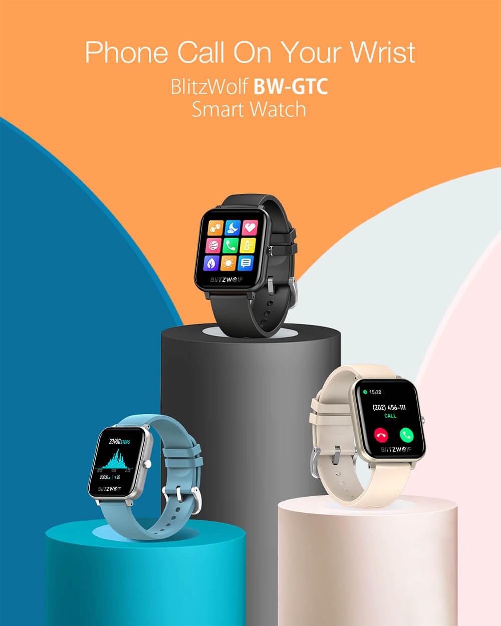 BlitzWolf® BW-GTC érintőkijelzős aktivitásmérő okosórák
