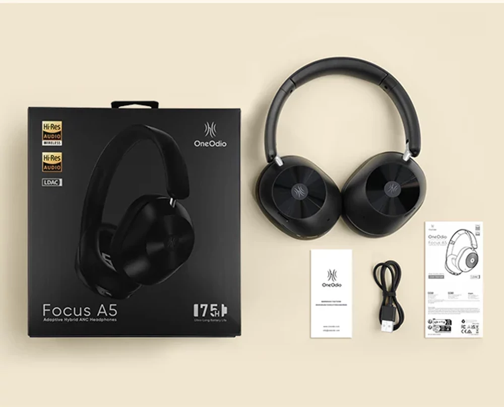 OneOdio A5 hibrid aktív zajszűrős fejhallgató - LDAC Hi-Res Audio