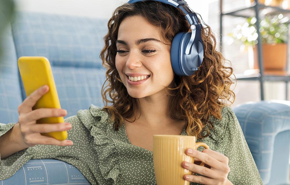 OneOdio A70 vezeték nélküli DJ, stúdió fejhallgató (Égkék)
