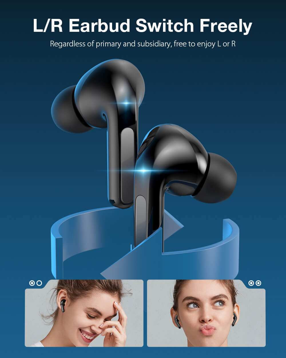 AirAux® AA-UM8 fülhallgató L/R fülhallgató szabadon kapcsolható