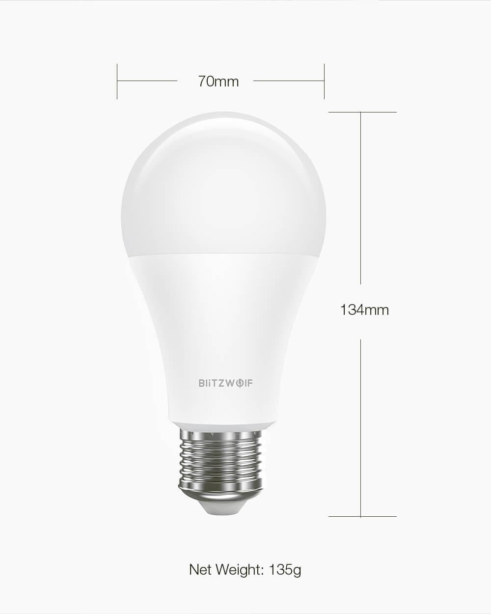 BlitzWolf® BW-LT21 okosizzó méretek