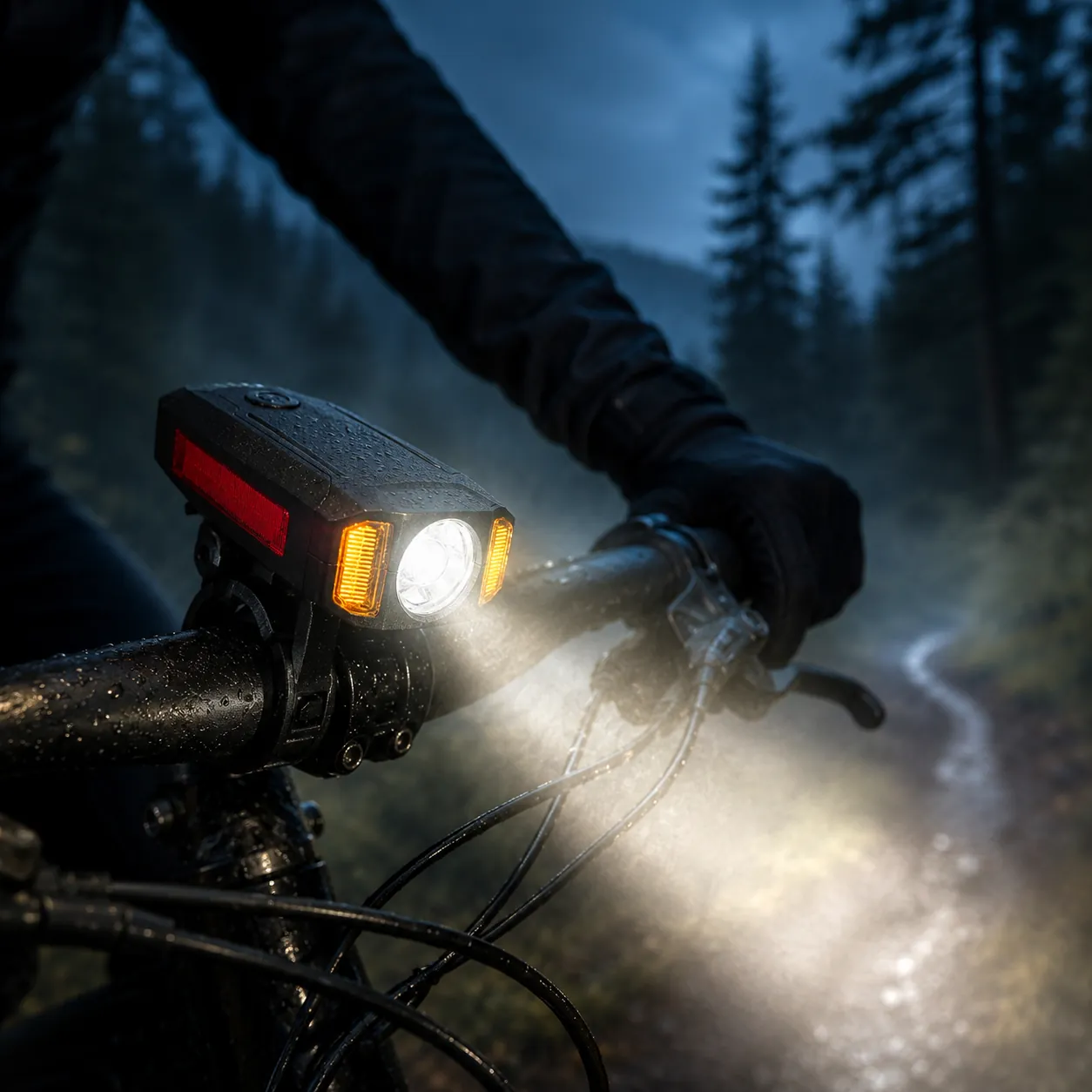 BIKIGHT kerékpár lámpa 4 féle üzemmóddal - 300 lm, 1200mAh