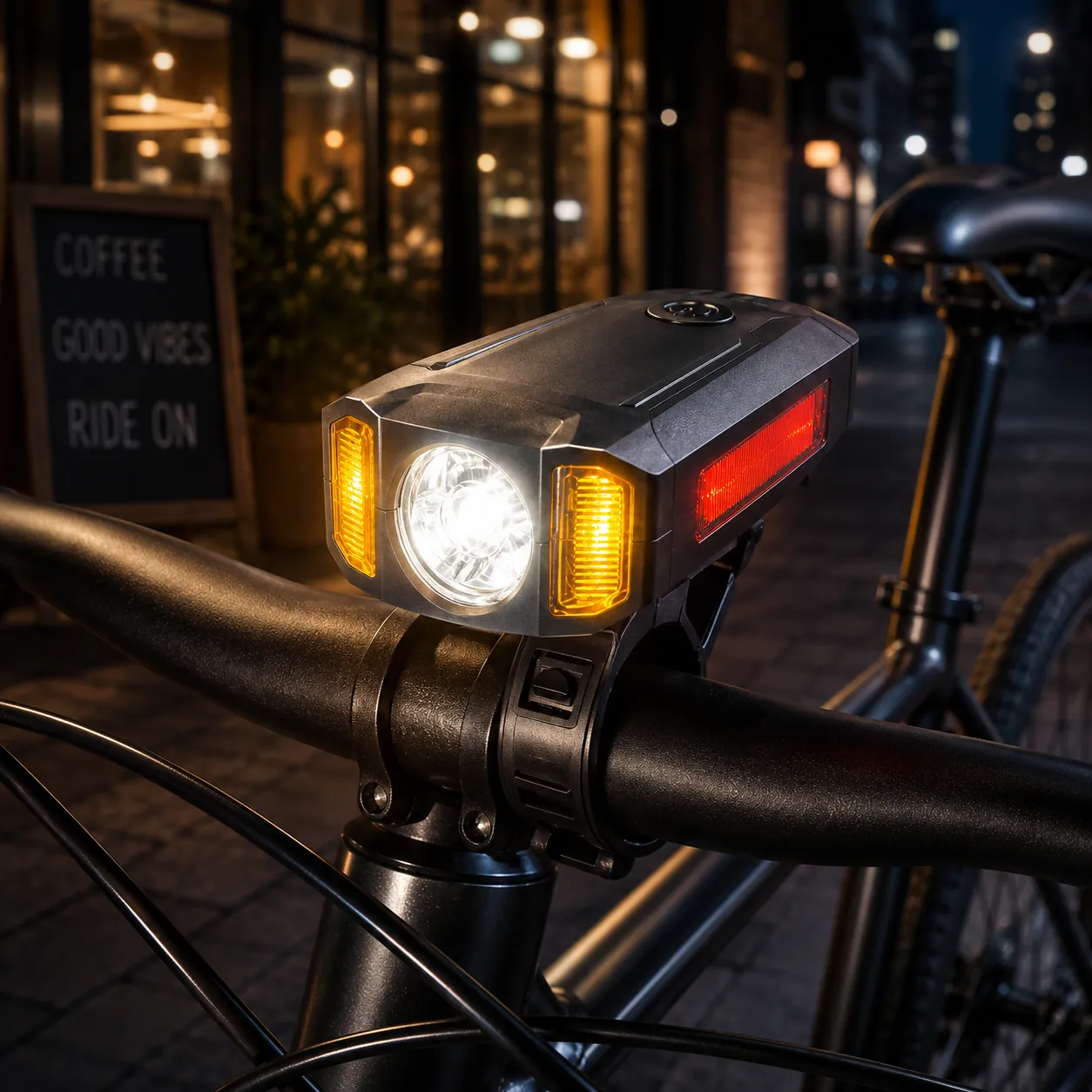 BIKIGHT kerékpár lámpa 4 féle üzemmóddal - 300 lm, 1200mAh