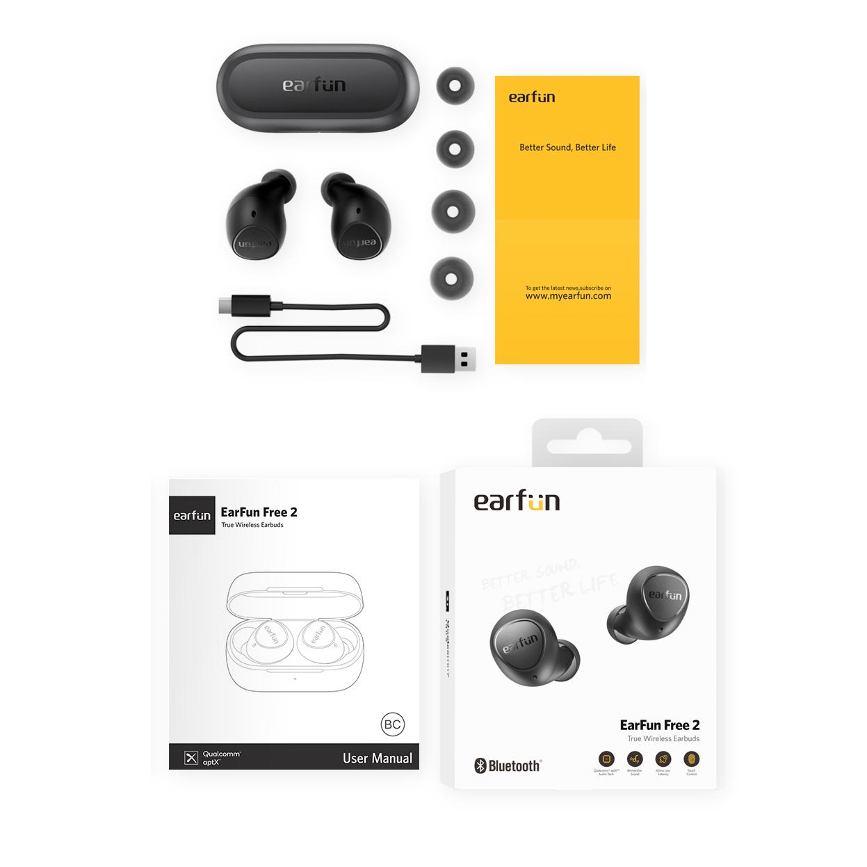 EarFun Free 2S teljesen vezeték nélküli fülhallgató