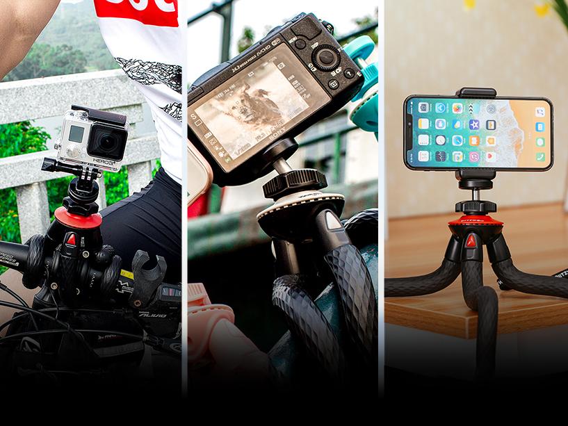 BlitzWolf® BW-BS7 flexibilis tripod állvány biciklire is