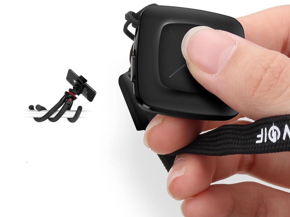 BlitzWolf® BW-BS7 flexibilis vízálló tripod bluetooth távirányítóval